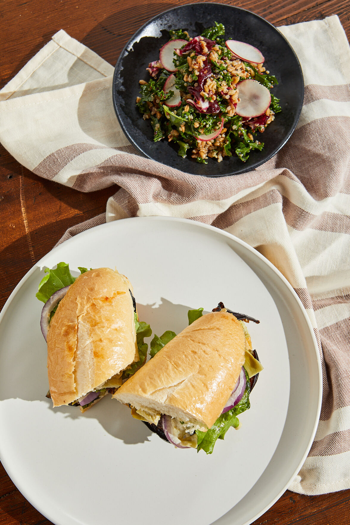 King G Eggplant Artichoke Sandwich